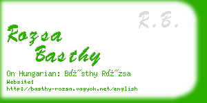 rozsa basthy business card